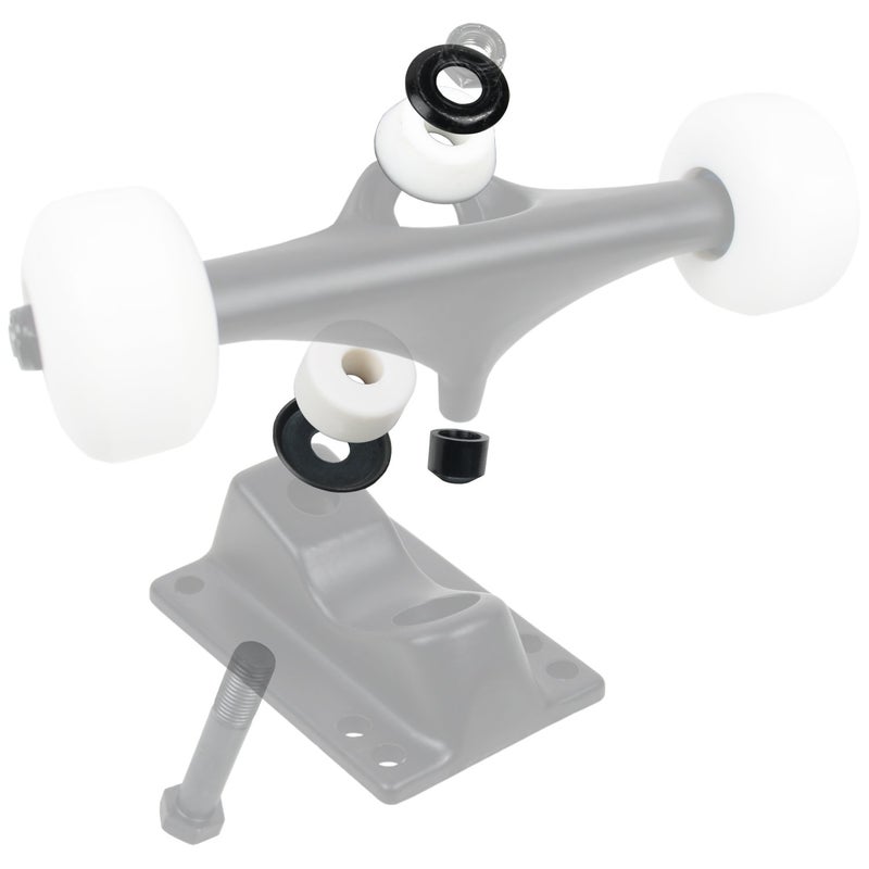 Dime Bag Hardware Skateboard Truck Rebuild Kit Bushings Washers Pivot Cups for 2 Trucks (95A White) - Image 4